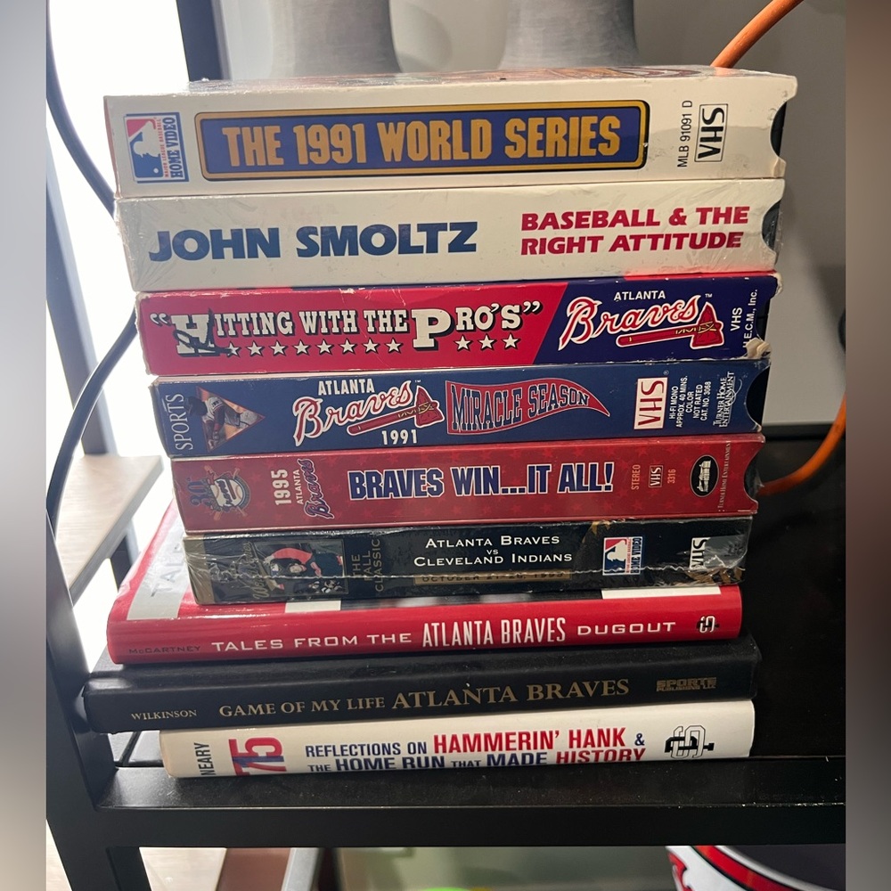 Vintage Atlanta Braves VHS And Books